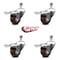 Service Caster 3 Inch High Temp Glass Filled Nylon 12mm Stem Caster Set with Total Lock Brake SCC-TSTTL20S314-GFNSHT-M1215-4 - alternate 2